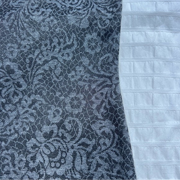 Poetry Grey Lace Print Backless Mini Dress with Draped Cords, L - Picture 6 of 8